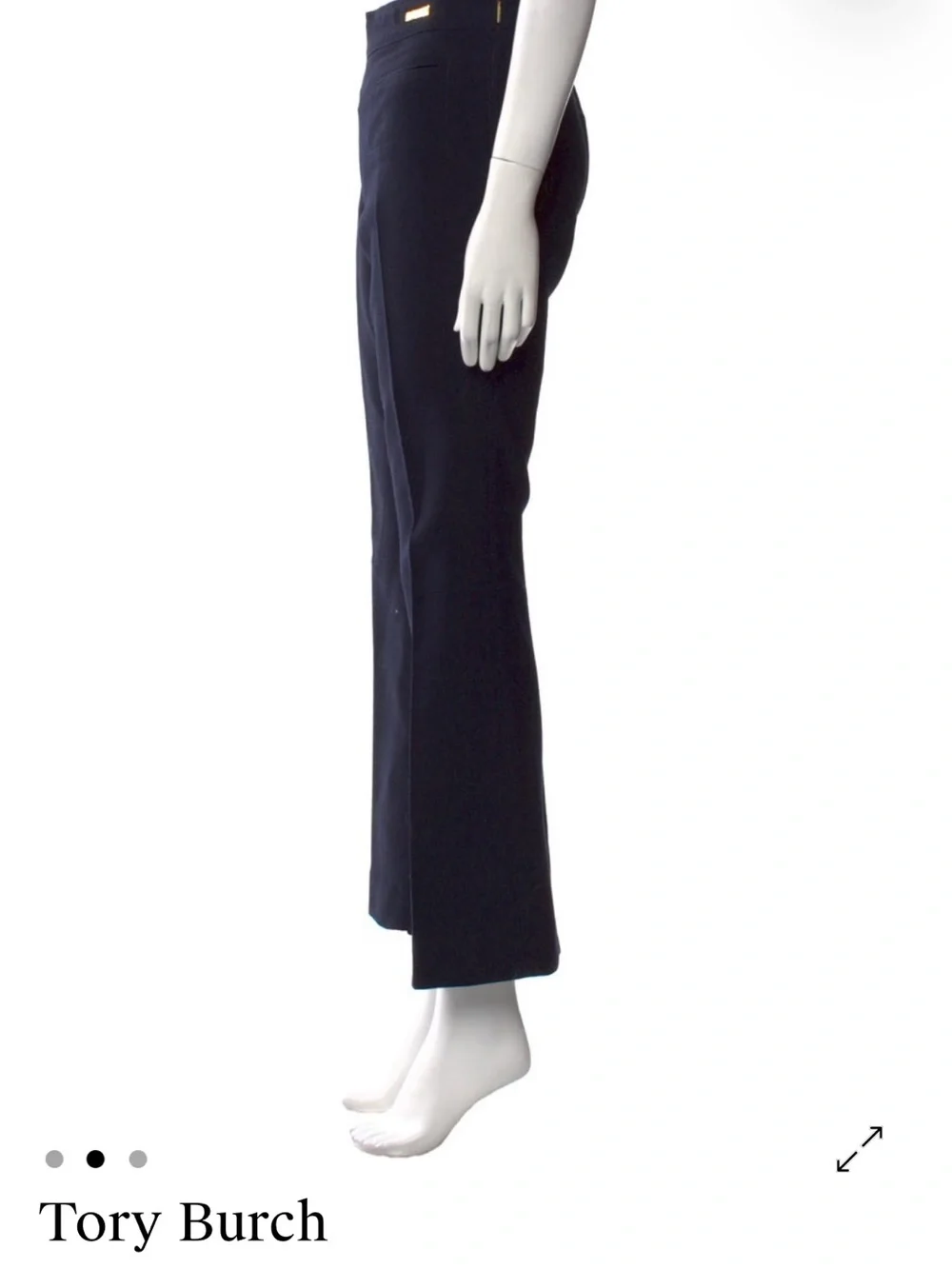 Tory Burch Navy Straight-Leg Pants